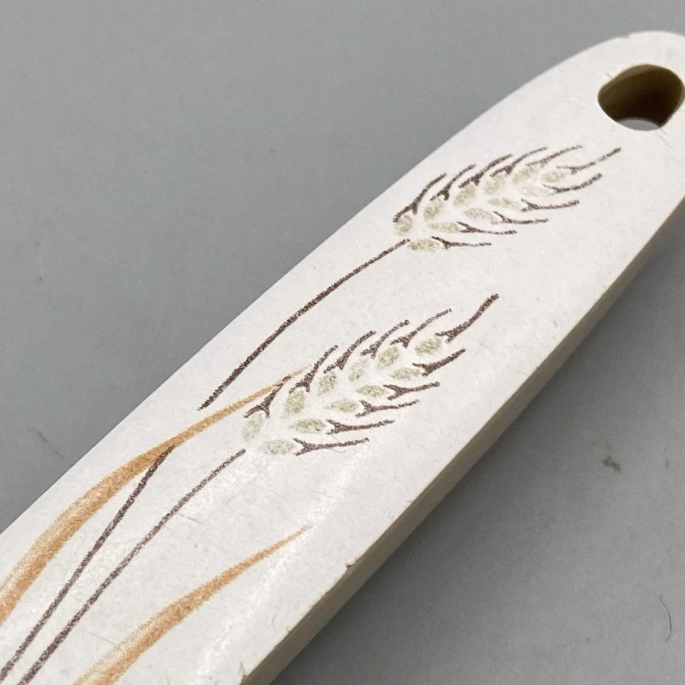 Vintage Maid Of Honor Slotted Spatula 10 in Wheat Pattern Short Handle Stainless